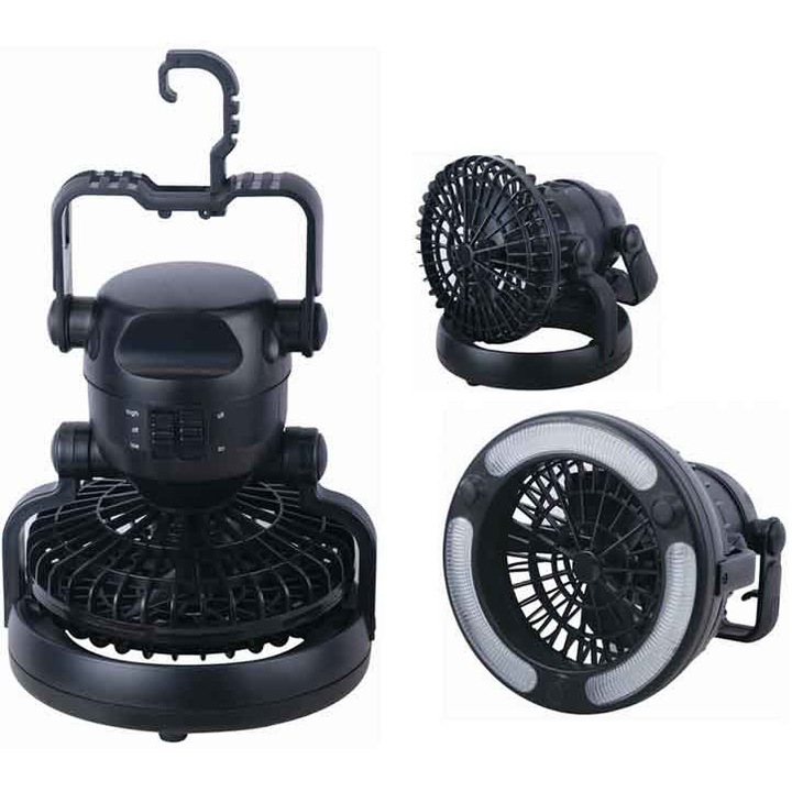 Lanterna - Ventilator, Campus, LED, 19 X 17 X 17cm, Negru