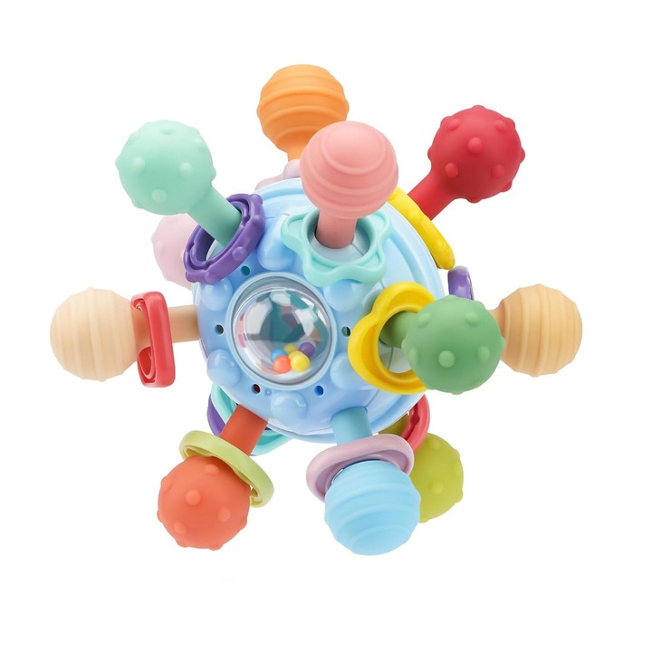 Fogzásgátló játék, oein®, gömb alakú, szilikon, többszínű