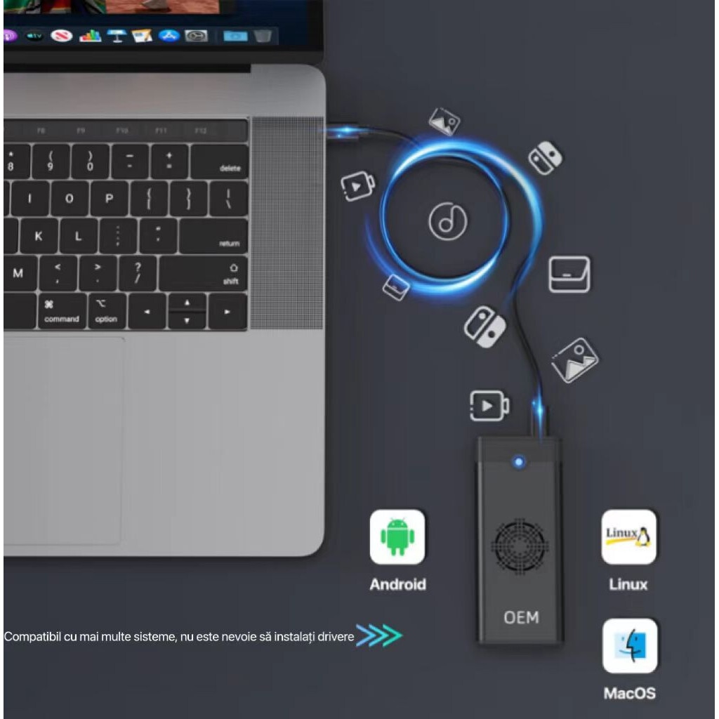 Cutie SSD, portabila, Xinxu, M.2 NVMe/NGFF, Capacitate 8 TB, USB/ Type ...