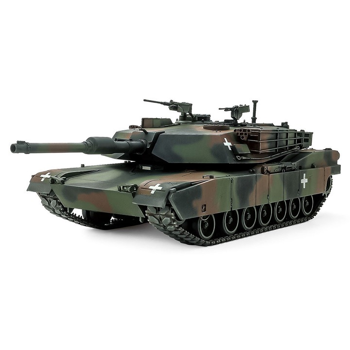 Kit Macheta Militara de construit Tamiya Main Battle Tank M1A1 Abrams Ukraine +14 ani 1:35 TAM 25216