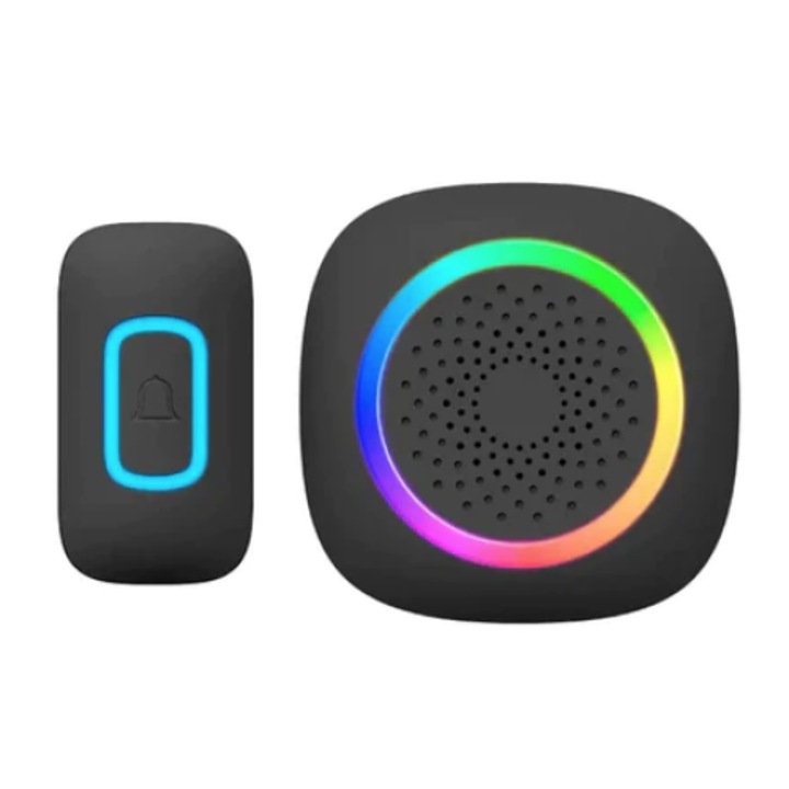 Sonerie Wireless cu afisaj LED, fara fir, cu 60 melodii, distanta de lucru pana la 300m, negru