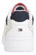 Tommy Hilfiger, Bőr és nyersbőr sneaker, Fehér, 44