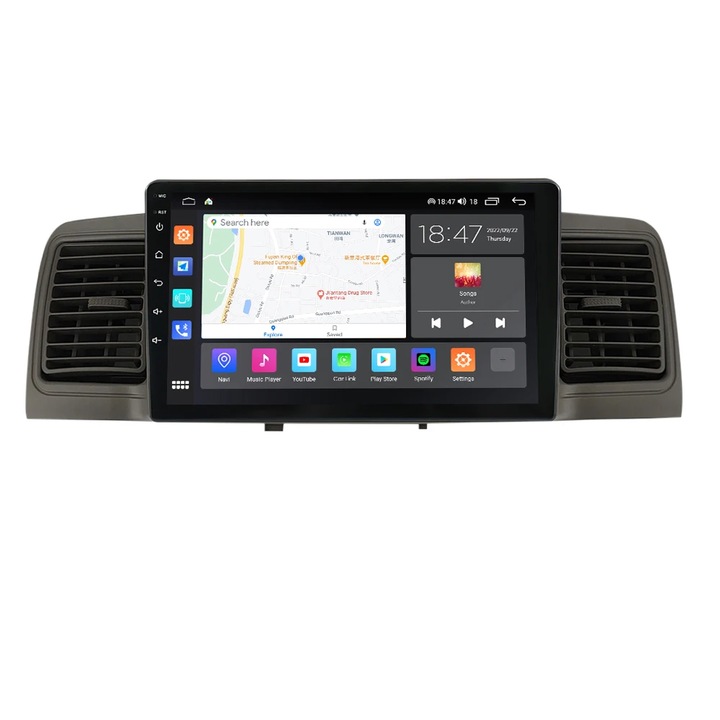 Navigatie Toyota Corolla EX din 2007 - 2012, NAVIGPS, Rezolutie 2K, Ecran QLED 9.5 inch, 8GB RAM si 128GB ROM, Android 13, Procesor Octacore, Slot sim 4G, Sunet DSP, Wireless Carplay si Android Auto, Camera Marsarier