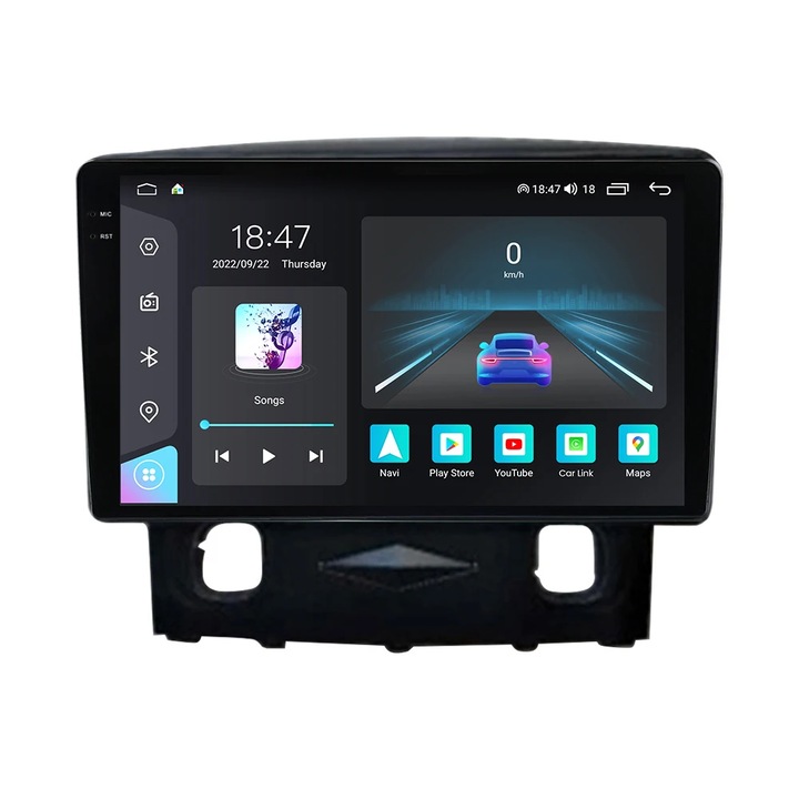 Ford Kuga navigáció 2008-2010, NAVIGPS, 2K felbontás, 9,5 hüvelykes QLED képernyő, 8 GB RAM és 128 GB ROM, Android 13, Octacore processzor, 4G sim slot, DSP hang, vezeték nélküli Carplay és Android Auto, hátrameneti kamera