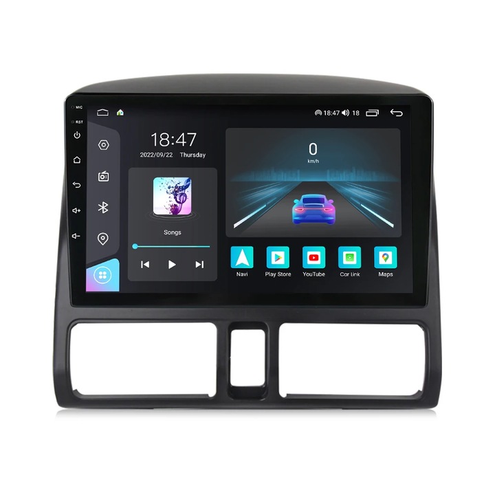 Navigatie Honda CRV din 2002 - 2005, NAVIGPS, Rezolutie 2K, Ecran QLED 9.5 inch, 8GB RAM si 128GB ROM, Android 13, Procesor Octacore, Slot sim 4G, Sunet DSP, Wireless Carplay si Android Auto, Camera Marsarier