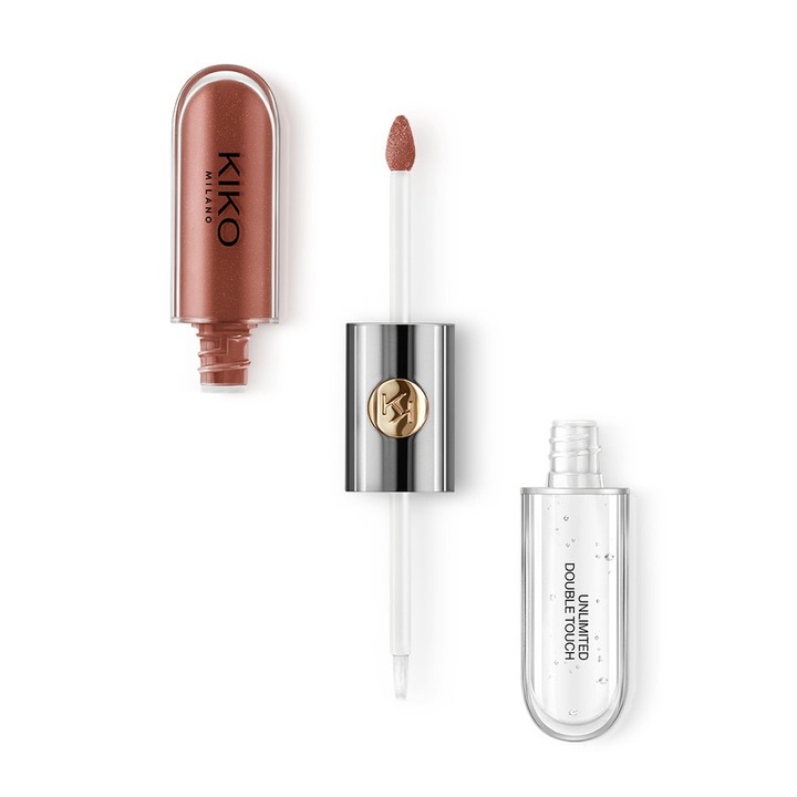 Червило Unlimited Double Touch, Kiko Milano, течно, матово/гланцово, 126 Rosy Nude 6 ml