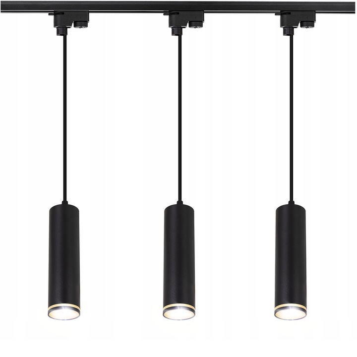 Lustra LED, Ledhoff, GU10, Aluminiu, 1280 mm, Negru