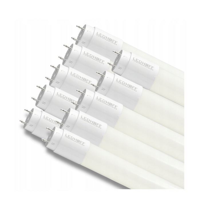Set 10 tuburi LED, Ledhoff, 18 W, G13, 4000 K, 120 cm