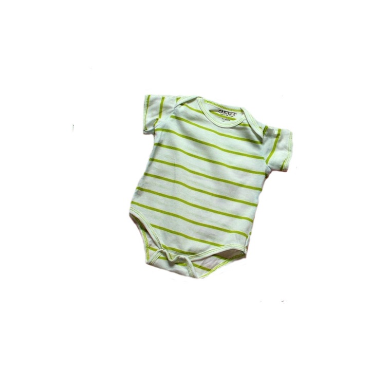 Body bebe B142 culoare alb, marime 52-62 cm