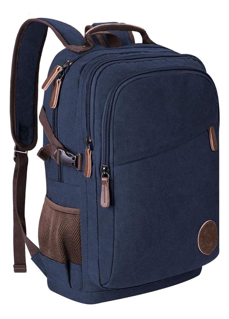 Rucsac laptop AMRINUGL, panza/bumbac/poliester, 48x31x16cm, pentru laptop 15.6inch, albastru