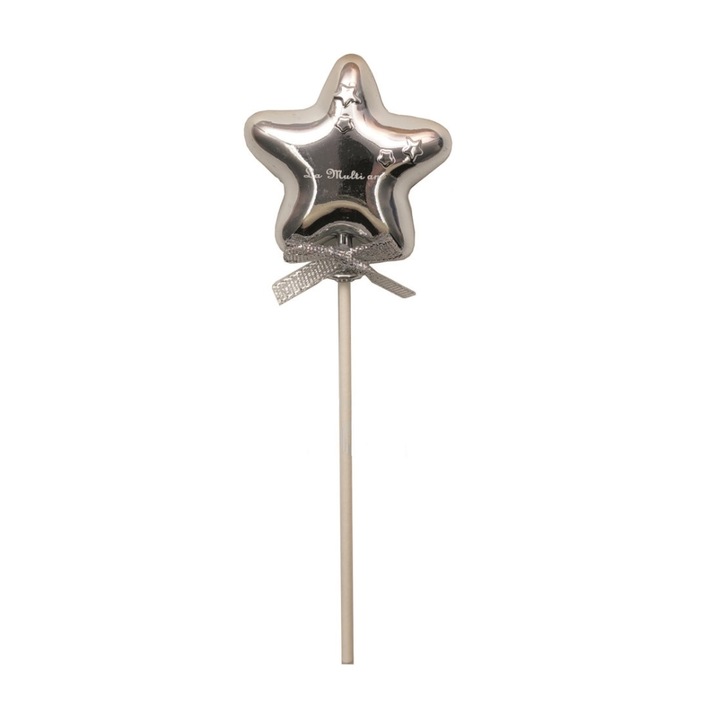 Topper argintiu/albastru, 6.2x6.2 cm, stea