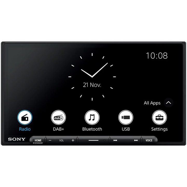 Multimedia Player auto Sony XAV-AX4050, Ecran touchscreen 6.95 inch, Android Auto, Apple CarPlay, Amplificator, 4 x 55W, EXTRA BASS, USB Type-C, Negru