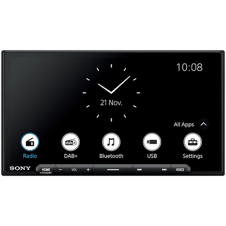 Multimedia Player auto Sony XAV-AX4050, Ecran touchscreen 6.95 inch, Android Auto, Apple CarPlay, Amplificator, 4 x 55W, EXTRA BASS, USB Type-C, Negru