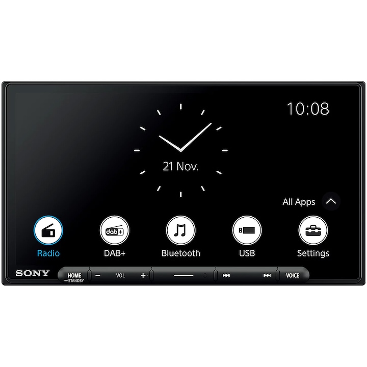 Multimedia Player auto Sony XAV-AX6050, Ecran touchscreen 6.95 inch, Android Auto, Apple CarPlay, Amplificator, 4 x 55W, EXTRA BASS, USB Type-C, Micro HDMI, Negru