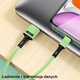 Кабел за данни, Usams, microUSB 2A, 1m, зелен
