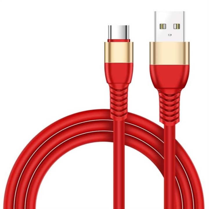 Joyroom JR-S318 Fast Data USB Type-C 3M Adatkábel - Piros/Arany