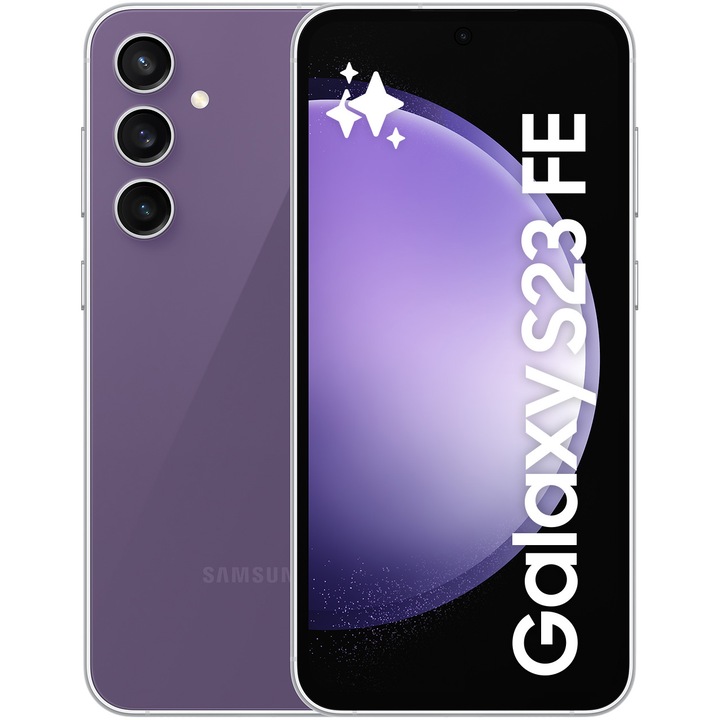 Telefon mobil Samsung Galaxy S23 FE, Dual SIM, 8GB RAM, 256GB, 5G, Purple