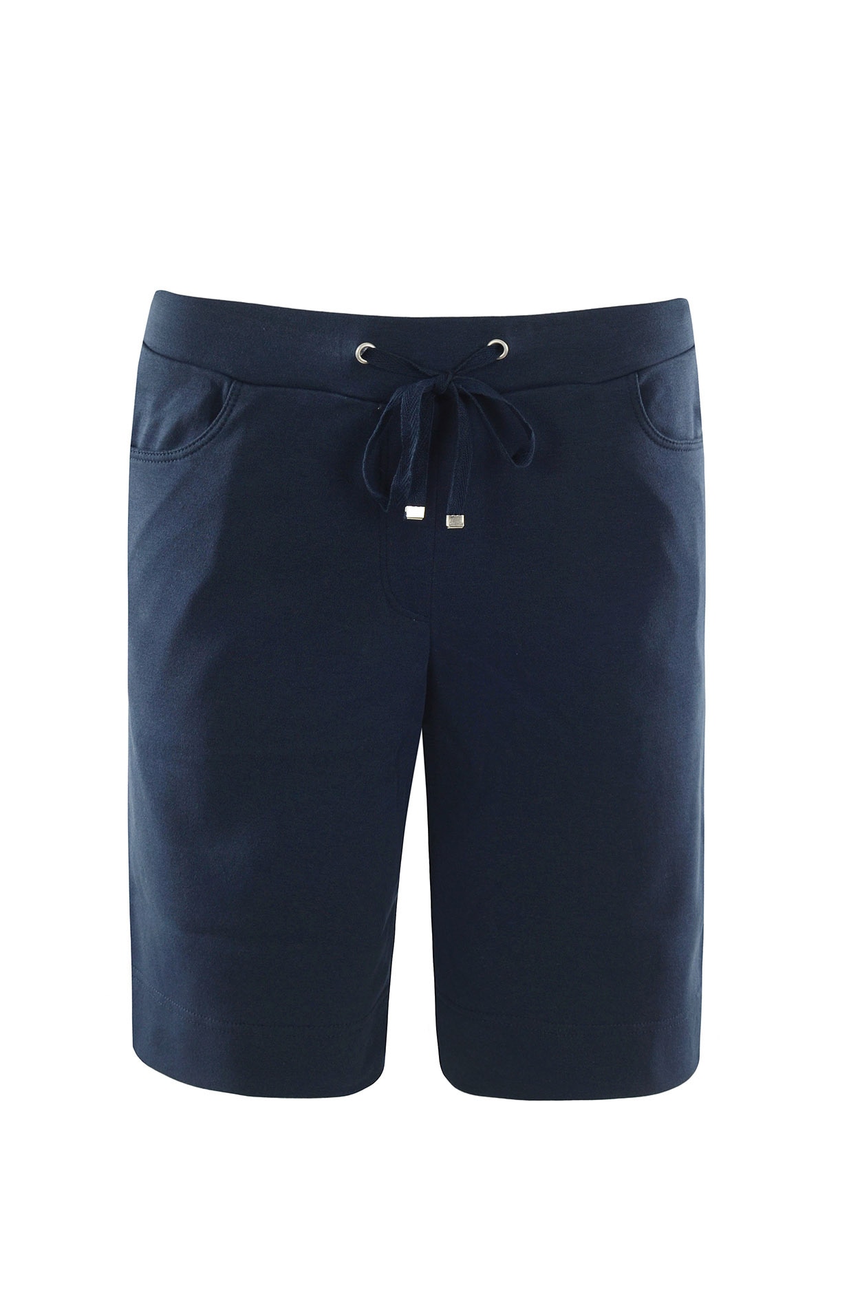 hajo, Pantaloni scurti regular fit cu snur in talie, Albastru, S