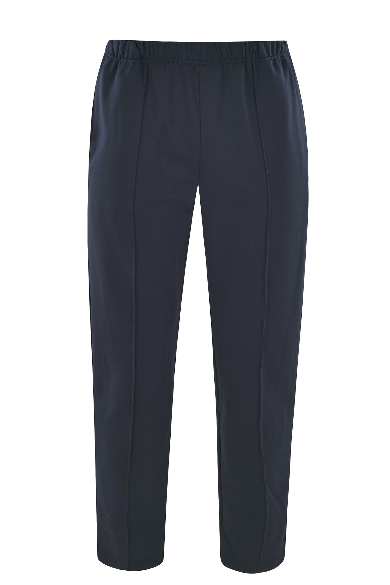 hajo, Pantaloni de trening din amestec de bumbac cu talie medie, Albastru, 2XL