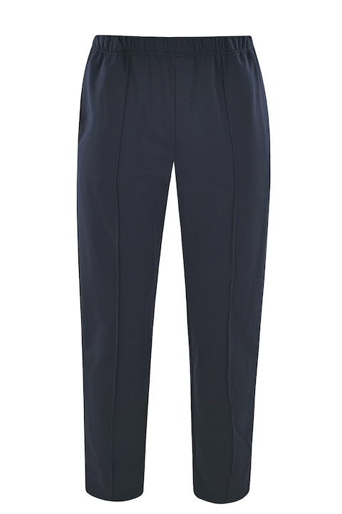 hajo, Pantaloni de trening din amestec de bumbac cu talie medie, Albastru