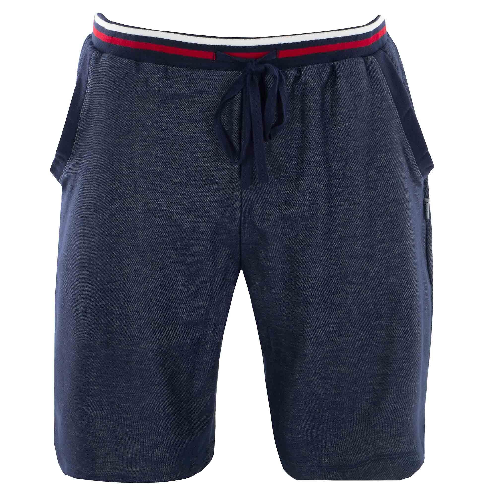 hajo, Pantaloni scurti ajustabili, din amestec de bumbac, Albastru, S