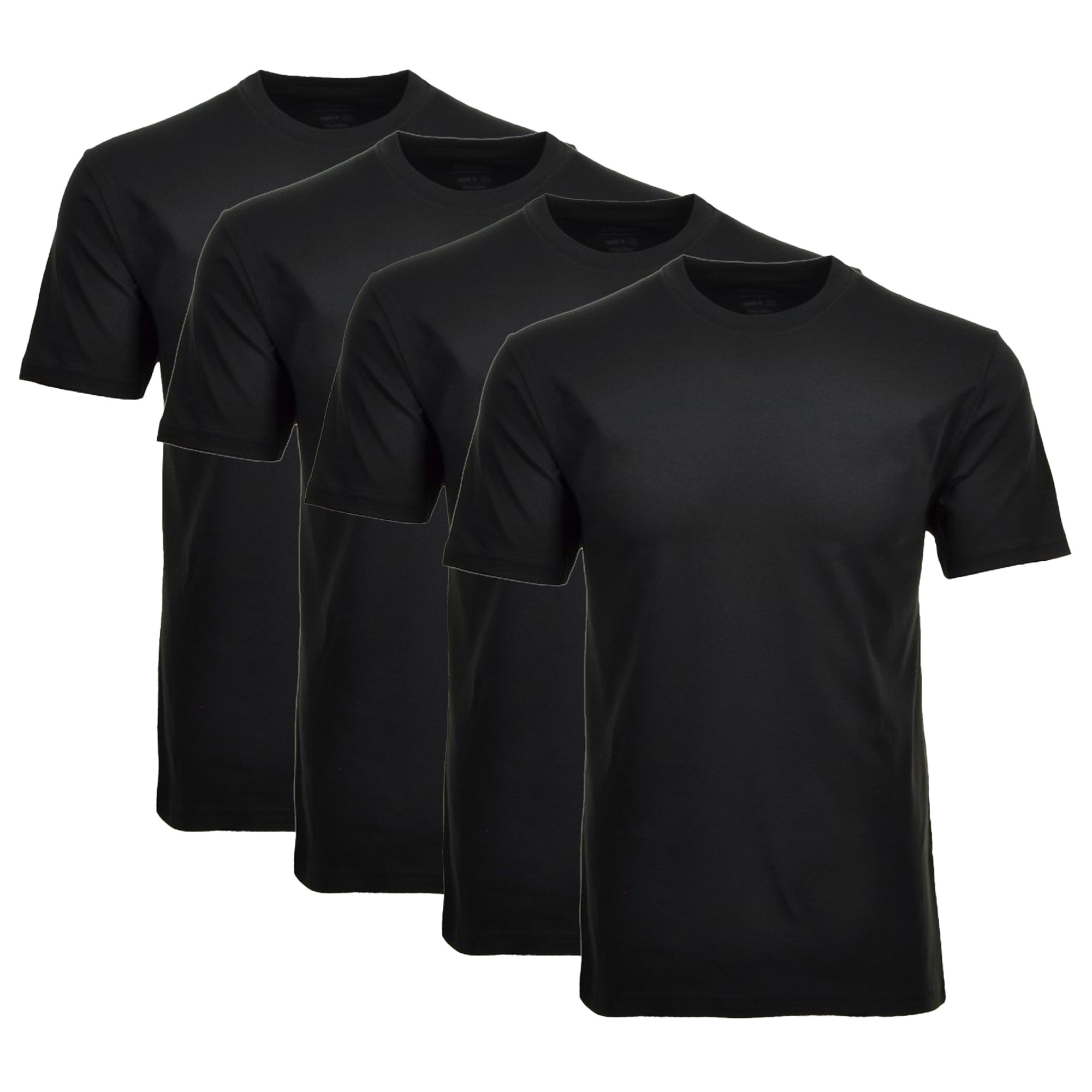 Ragman, Set de tricouri de casa cu decolteu la baza gatului - 4 piese, Negru, 5XL