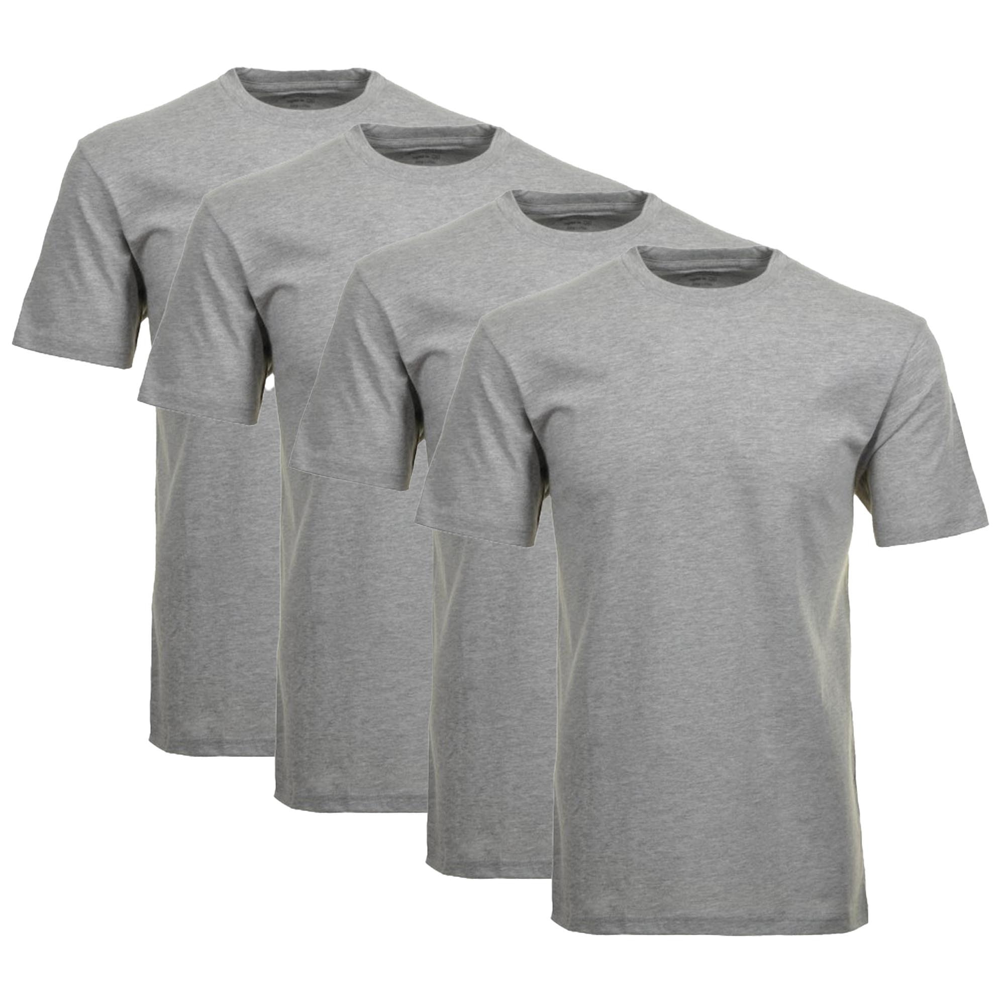 Ragman, Set de tricouri de casa cu decolteu la baza gatului - 4 piese, Gri, 2XL