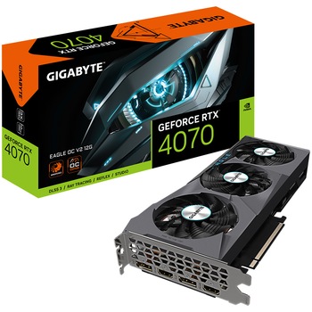 Placa video GIGABYTE GeForce RTX 4070 EAGLE OC V2 12GB, GDDR6X, 192-bit