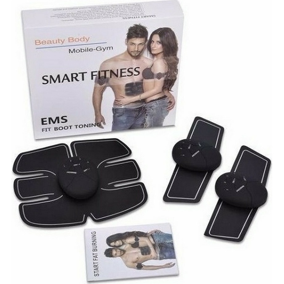 痩身機器EMS Aparat electrostimulare muschi 3in1, EMS, negru, portabil - eMAG.ro