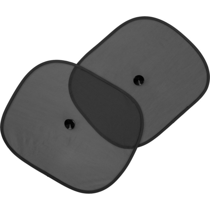 Set 2 parasolare auto, 44x36 cm, Negru