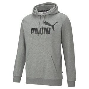 Puma, Hanorac cu imprimeu logo si buzunar kangaroo Essentials, Gri, S