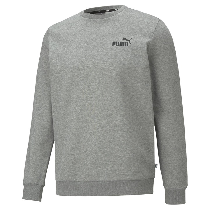 Puma, Bluza de trening cu decolteu la baza gatului Essentials, Gri