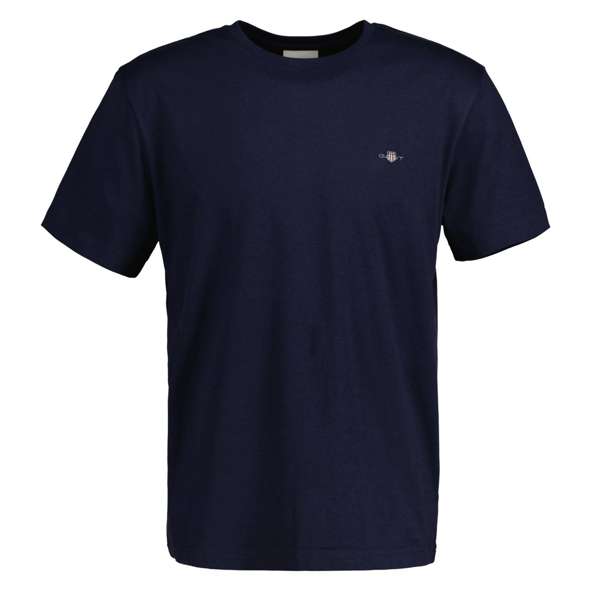 Gant, Tricou regular fit din bumbac Shield, Albastru ultramarin, 5XL