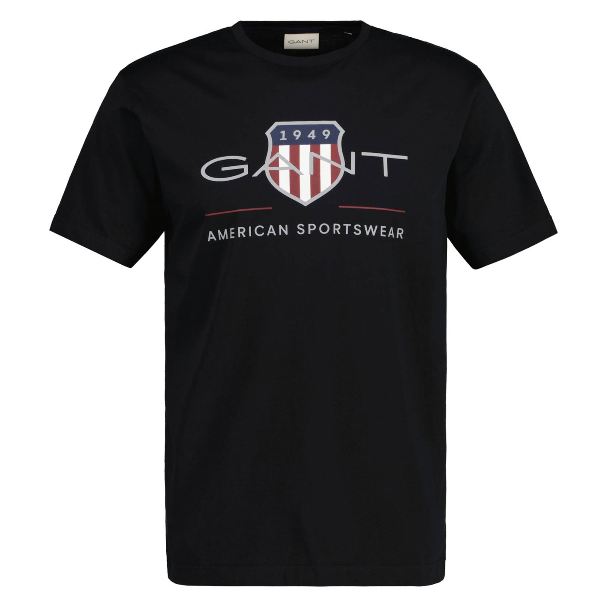 Gant, Tricou regular fit cu imprimeu logo Archive Shield, Negru, 5XL