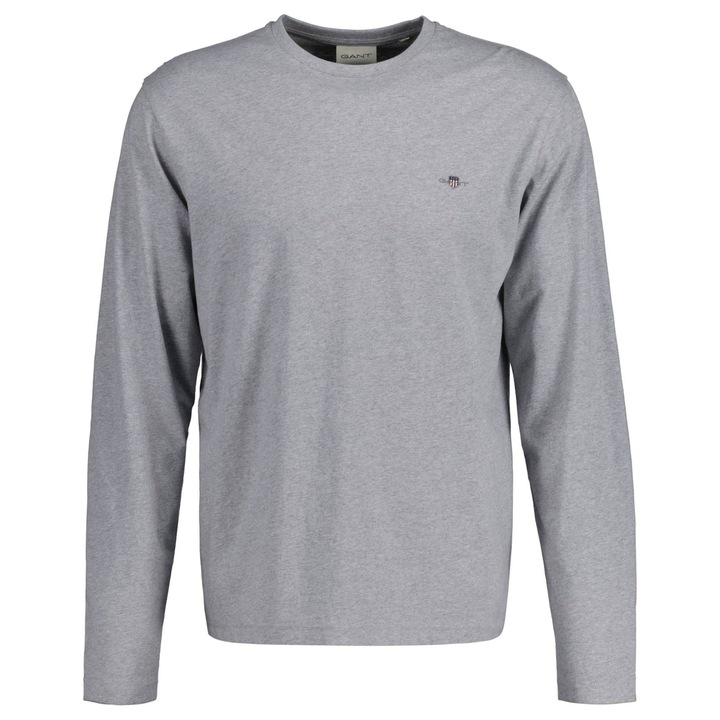 Gant, Памучна блуза Shield, Сив