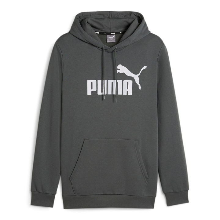 Puma, Hanorac cu imprimeu logo Essentials, Gri