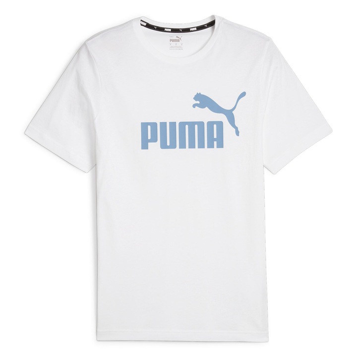 Puma, Tricou cu imprimeu logo ESS, Alb optic