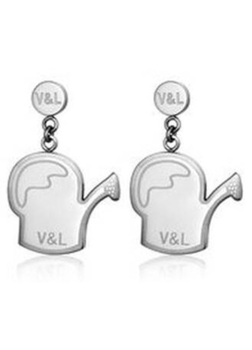 Cercei dama, VICTORIO&LUCCHINO, Otel, Argintiu