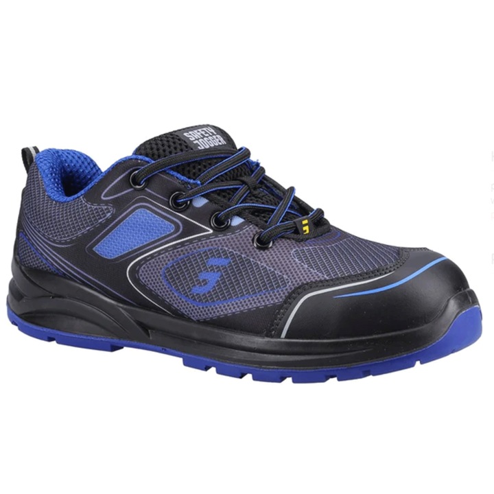 Pantofi de lucru, Safety Jogger, Anti-alunecare, Plasa, Albastru/Negru, 44 EU