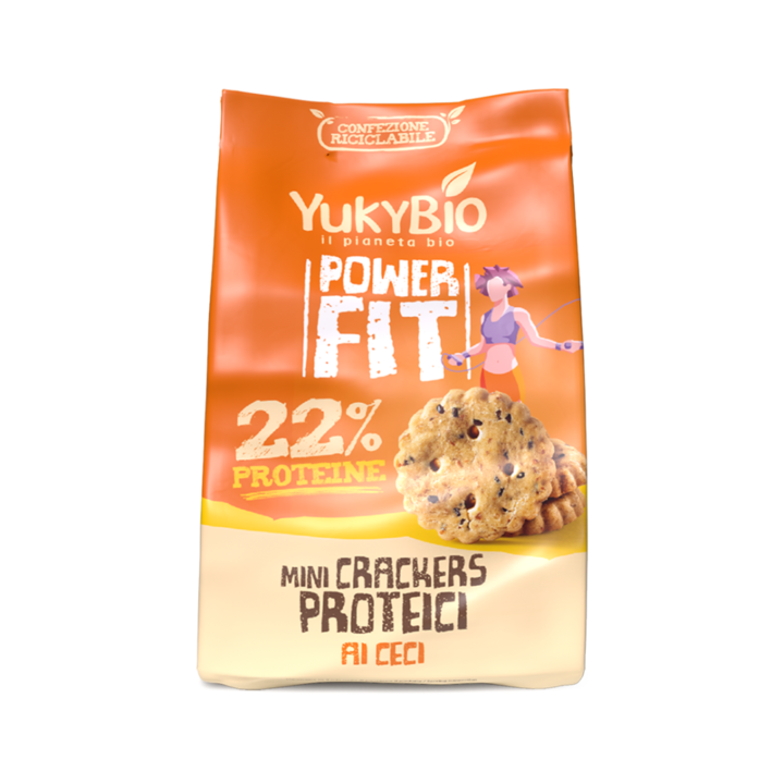 Mini crackers YUKYBIO cu naut 150 g