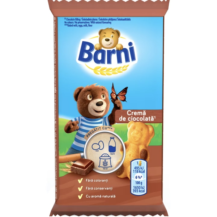 Ursuleti cu crema de ciocolata Barni 30 g