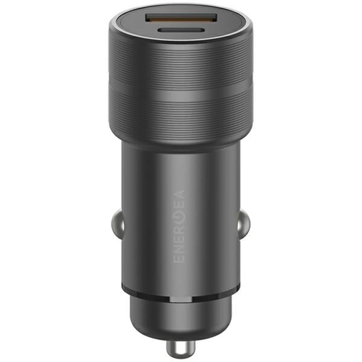 ENERGEA autós töltő 1xUSB+1xUSB-C PD-QC3.0 38W pisztolyszürke Alu Drive PD20+