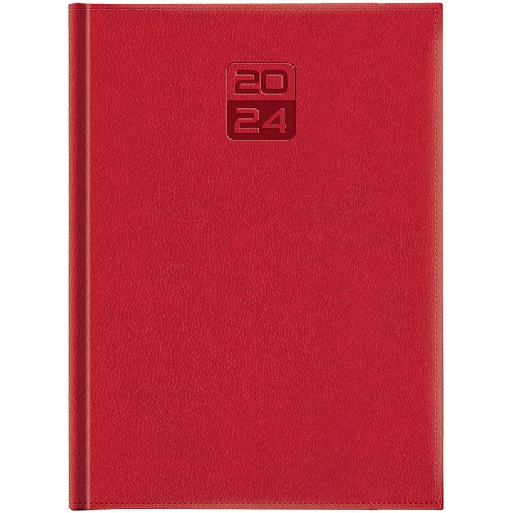 Dakota jegyzetfüzet, A4, Dátumozott, Elefántcsont papír, piros borító