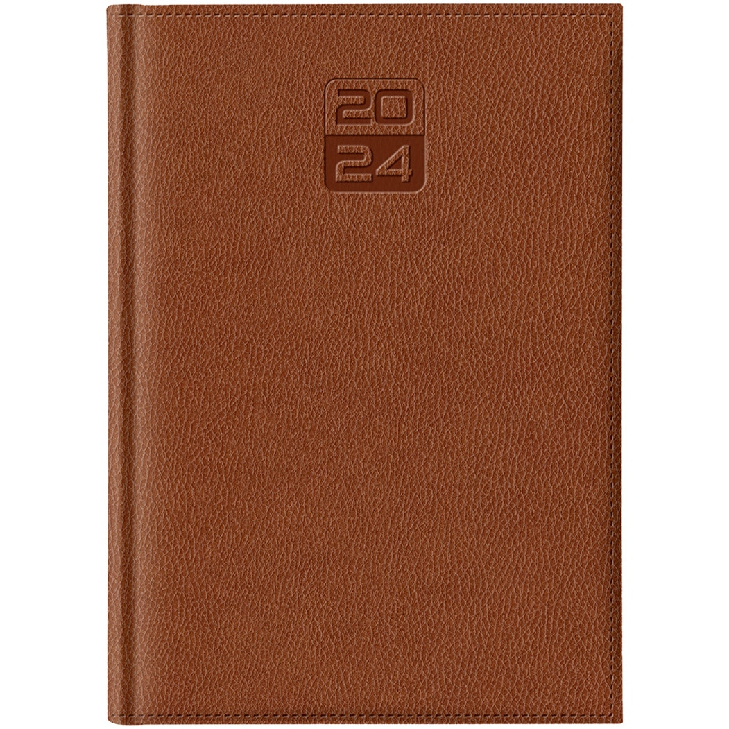 Agenda Dakota A5 datata, hartie ivory, coperta maro