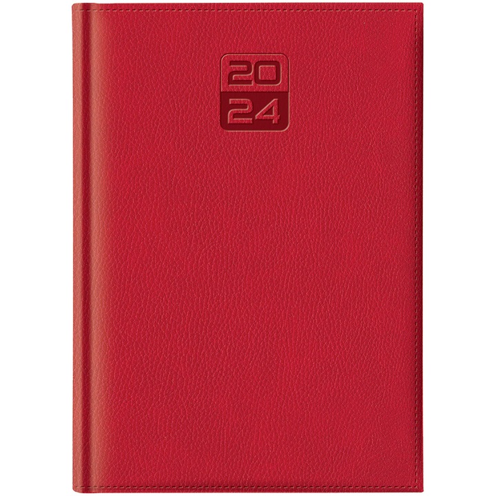 Dakota jegyzetfüzet, A5, Dátumozott, Elefántcsont papír, piros borító