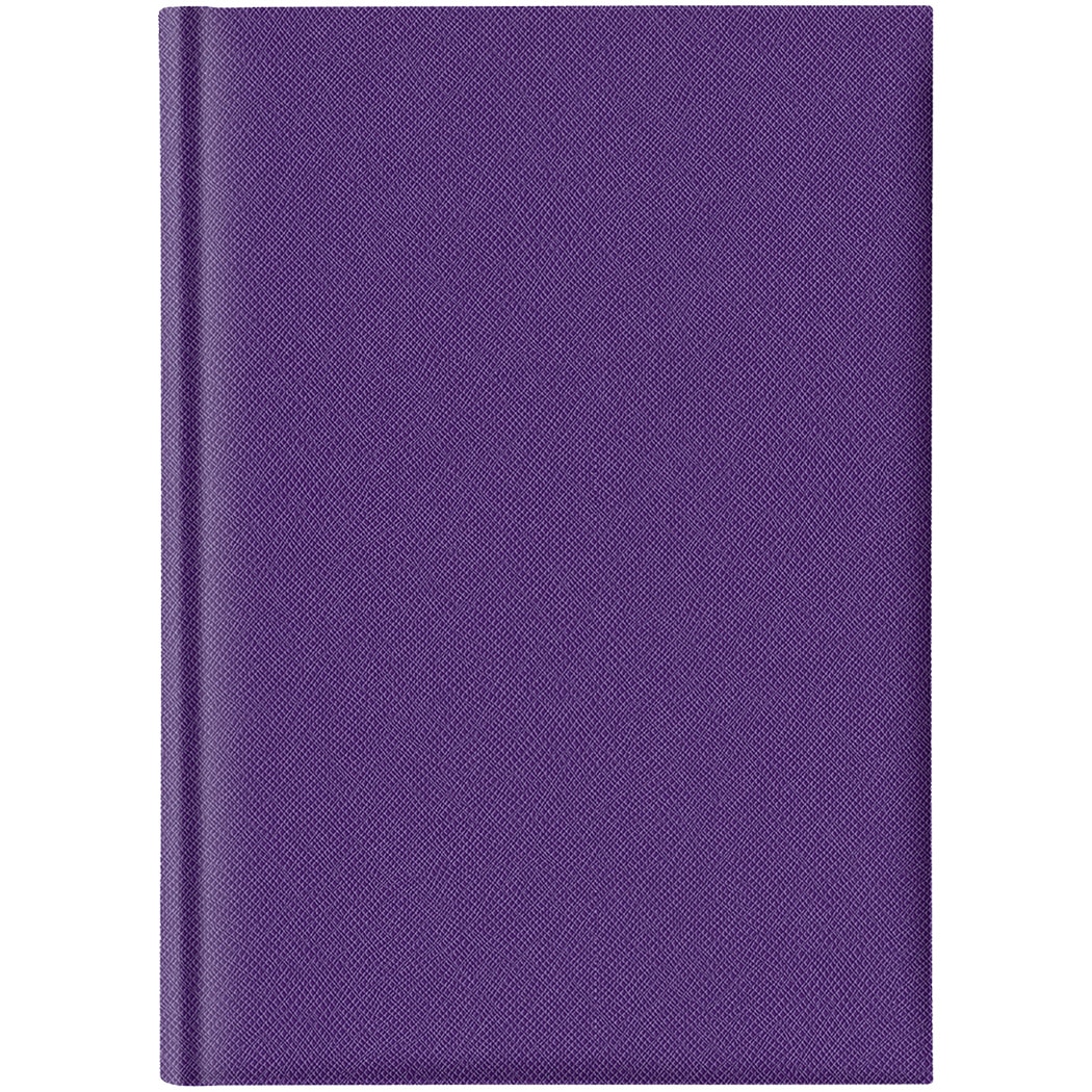 Agenda nedatata, A5 Adria hartie ivory, coperta mov