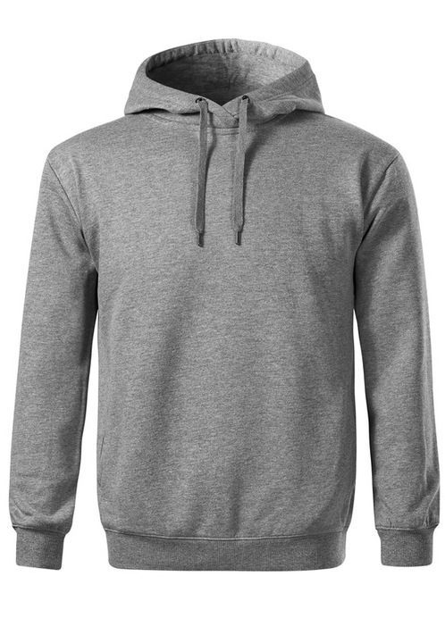 Hanorac pentru Barbati, 80% Bumbac, Maneci Decupate, Buzunar Tip Marsupiu, Gluga Captusita, Gri