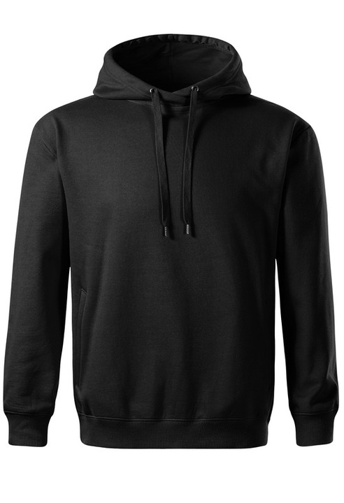 Hanorac pentru Barbati, 80% Bumbac, Maneci Decupate, Buzunar Tip Marsupiu, Gluga Captusita, Negru