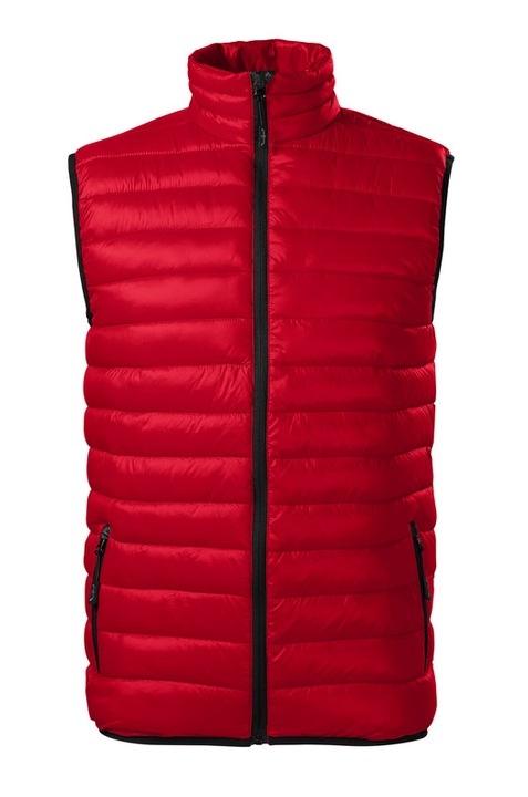 Vesta pentru Barbati, 100% Poliamida, Calduroasa si Usoara, Fermoare Spiralate, Rosu, XL