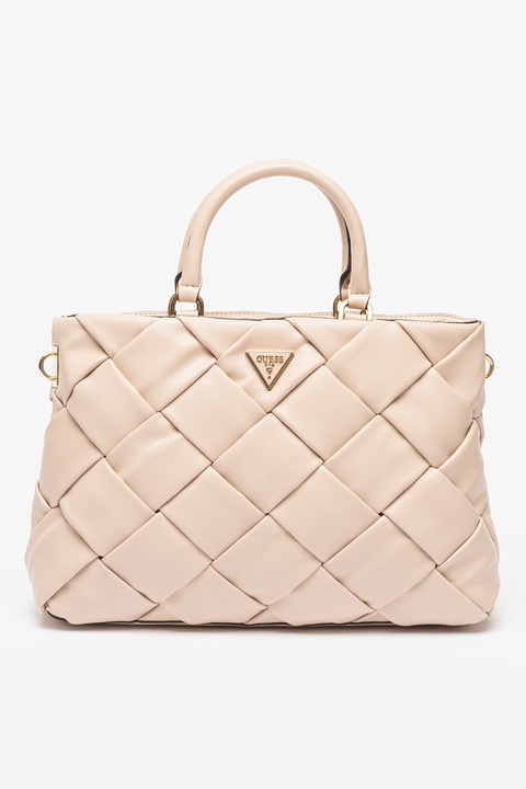 Дамска чанта Guess, Zaina, Екологична кожа, Бежов
